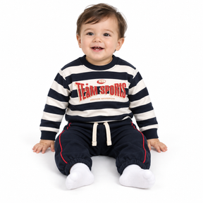 Striped Sweatshirt And Jogger Set
