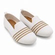 Women Knitted Stripe Detail Loafers