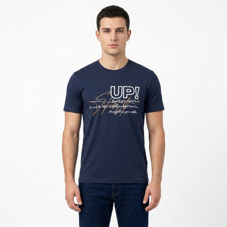 Men Up Graphic Printed T Shirt
