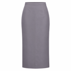 Long Straight Skirt With Front Slit