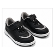 Boys sports sneakers with hook-and-loop strap and laces