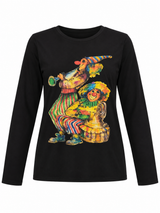 Clown Graphic Long Sleeve T-Shirt
