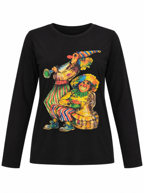 Clown Graphic Long Sleeve T-Shirt