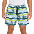 Tropical Leaf Print Swim Shorts