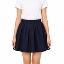 Pleated Elastic Waist Skirt