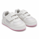 Girls sports sneakers with hook-and-loop straps and glitter details