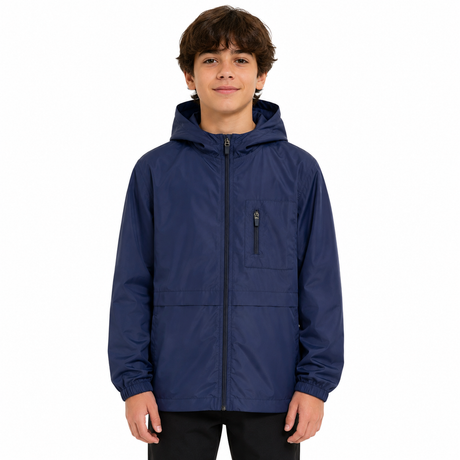 Hooded Zip-Up Windbreaker Jacket