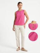 Woman Sleeveless Textured Top
