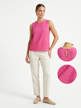 Woman Sleeveless Textured Top
