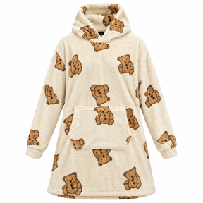 Teddy Print Plush Sleep Dress