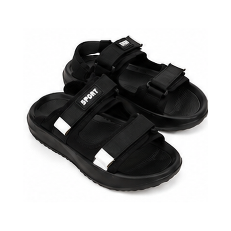 Sport slipper with dual adjustable straps