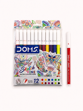 Sketch Fine Water Colour Pen Set 12 Shades