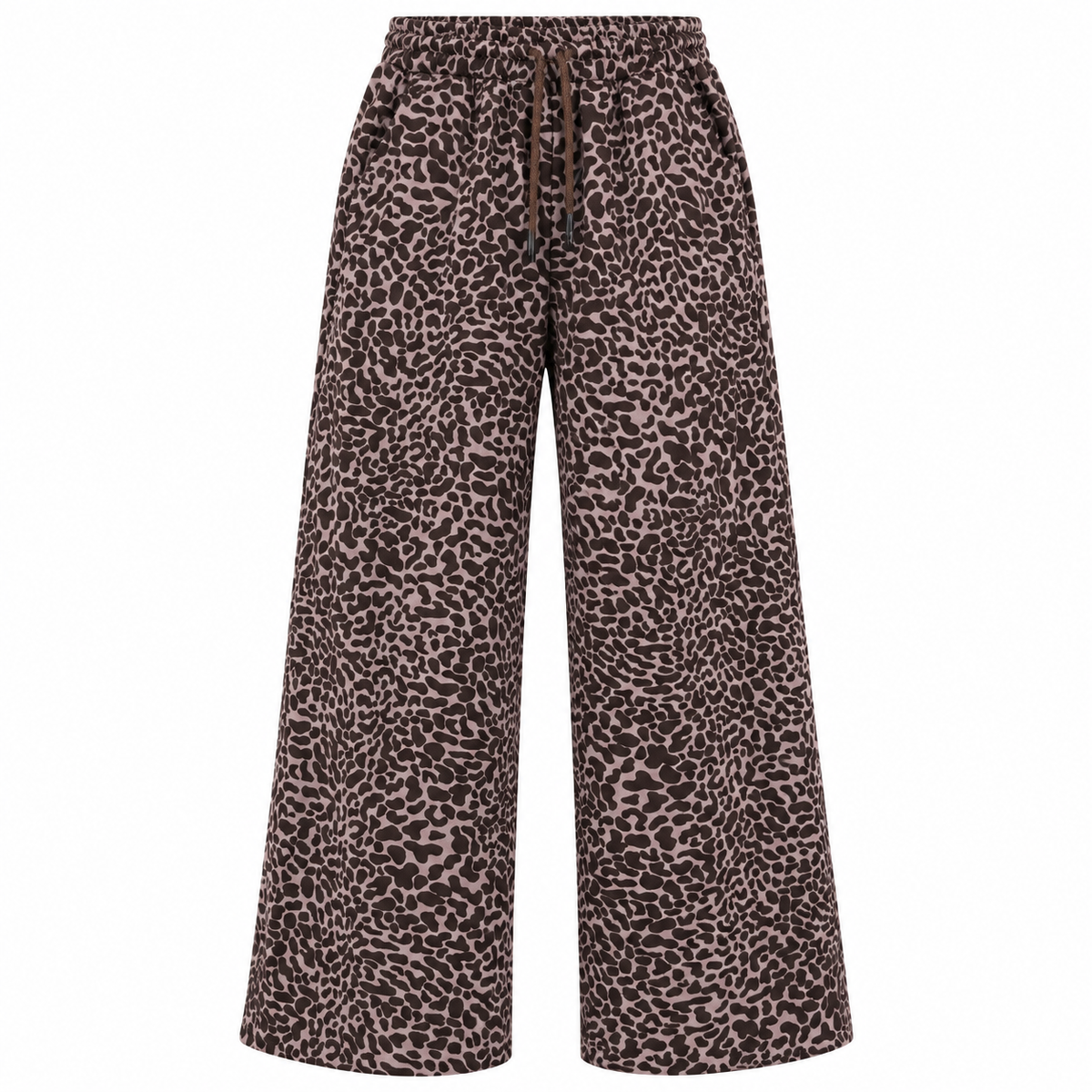 Animal Print Wide Leg Pants