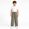 Boys Cargo Pants With Utility Pockets And Drawstring Waist