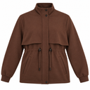 Drawstring Waist Casual Jacket