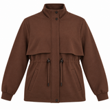 Drawstring Waist Casual Jacket