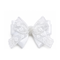 Satin and lace bow hair tie with pearl details