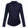 Ruched High Neck Long Sleeve Top
