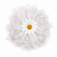 Daisy floral hair clip with lace and pearl details