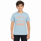 Boy Short Sleeve T Shirt With Summer Slogan Print