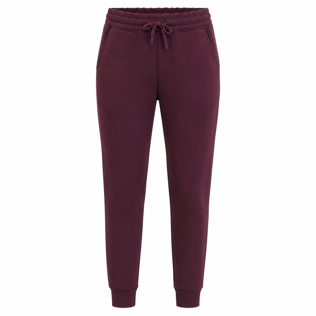 Men Solid Fleece Jogger Pants With Drawstring Waist