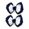 Double bow hair clips set with sparkling details