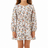 Girls Floral Ruffle Dress