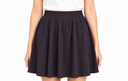 Pleated Elastic Waist Skirt