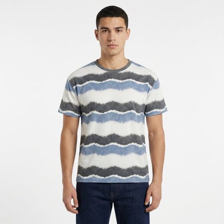 Boys Wavy Stripe Printed T Shirt