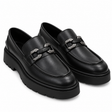 Metal Buckle Loafers