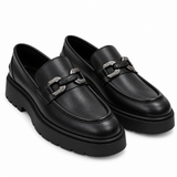 Metal Buckle Loafers