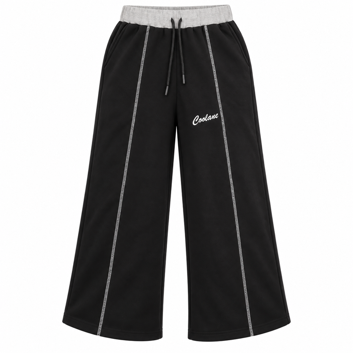 Contrast Stitch Wide Leg Sweatpants