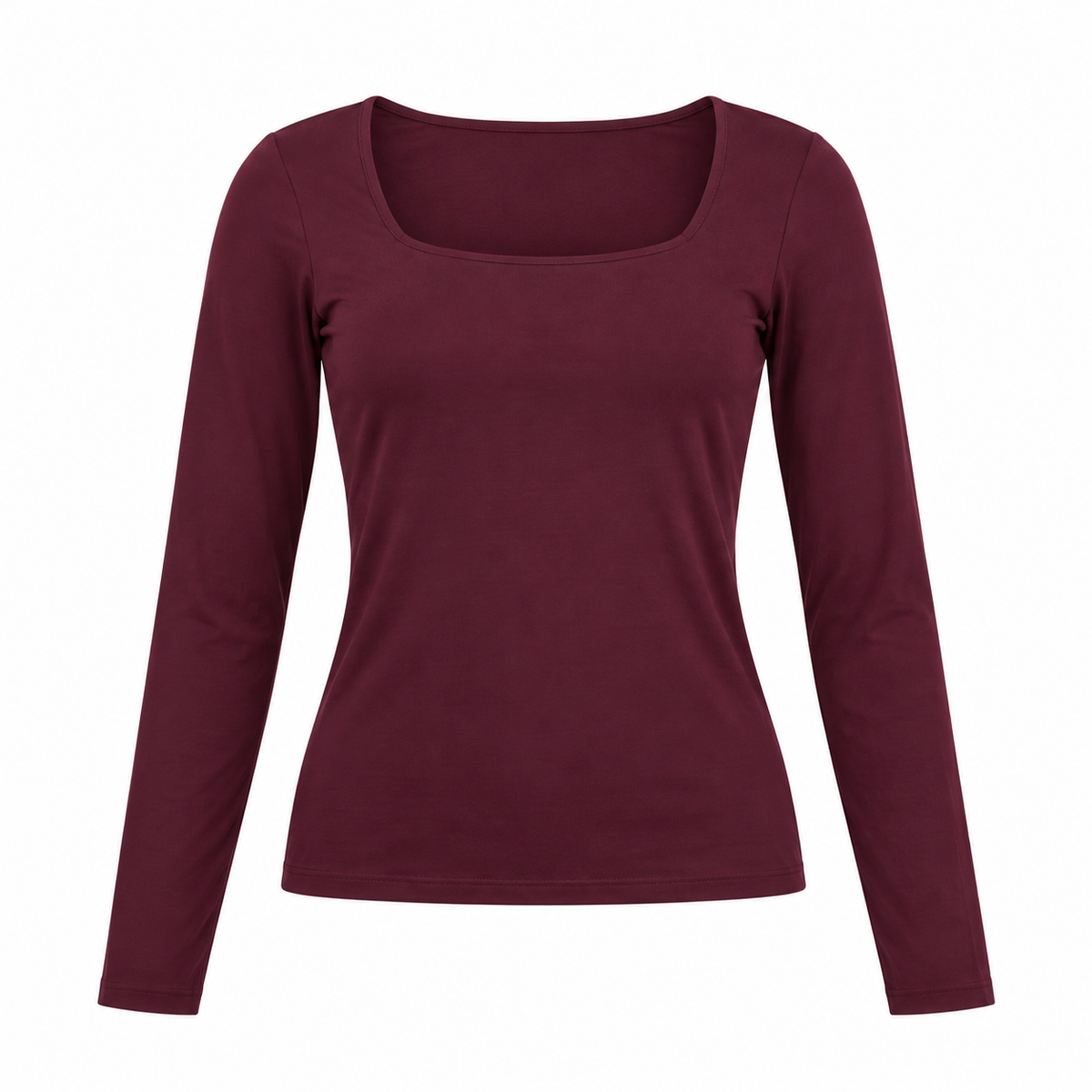 Square Neck Long Sleeve Top