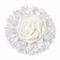Floral hair clip with rose centerpiece and satin petals