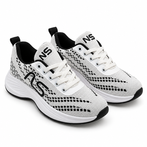 Knit Lace-Up Sneakers