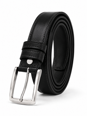 Men Stitched Belt With Rectangular Buckle