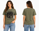 Woman Graphic Short Sleeve T Shirt With Outdoor Print