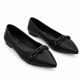Bow Detail Pointed Toe Flats