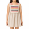 Kids Sleeveless Dress With Woven Front Panel