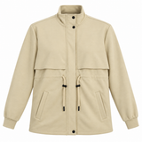 Drawstring Waist Casual Jacket
