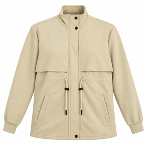 Drawstring Waist Casual Jacket