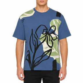 Men Artistic Botanical Print T-Shirt
