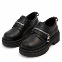 Casual Strap Shoes With Decorative Zipper
