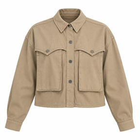 Cropped Utility Pocket Jacket