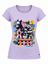 Artistic Cow Graphic T-Shirt