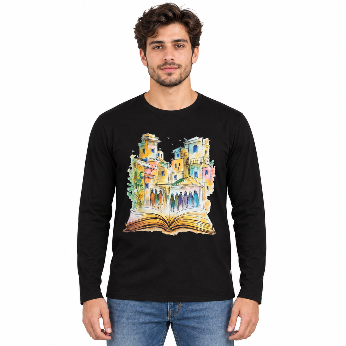 Artistic Graphic Long Sleeve T-Shirt