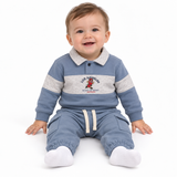 Polo Sweatshirt And Cargo Jogger Set