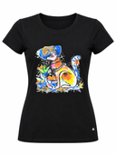 Artistic Cat Graphic T-Shirt