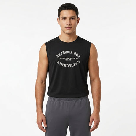 Men California Graphic Sleeveless Tank Top