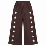 Star Print Wide Leg Pants